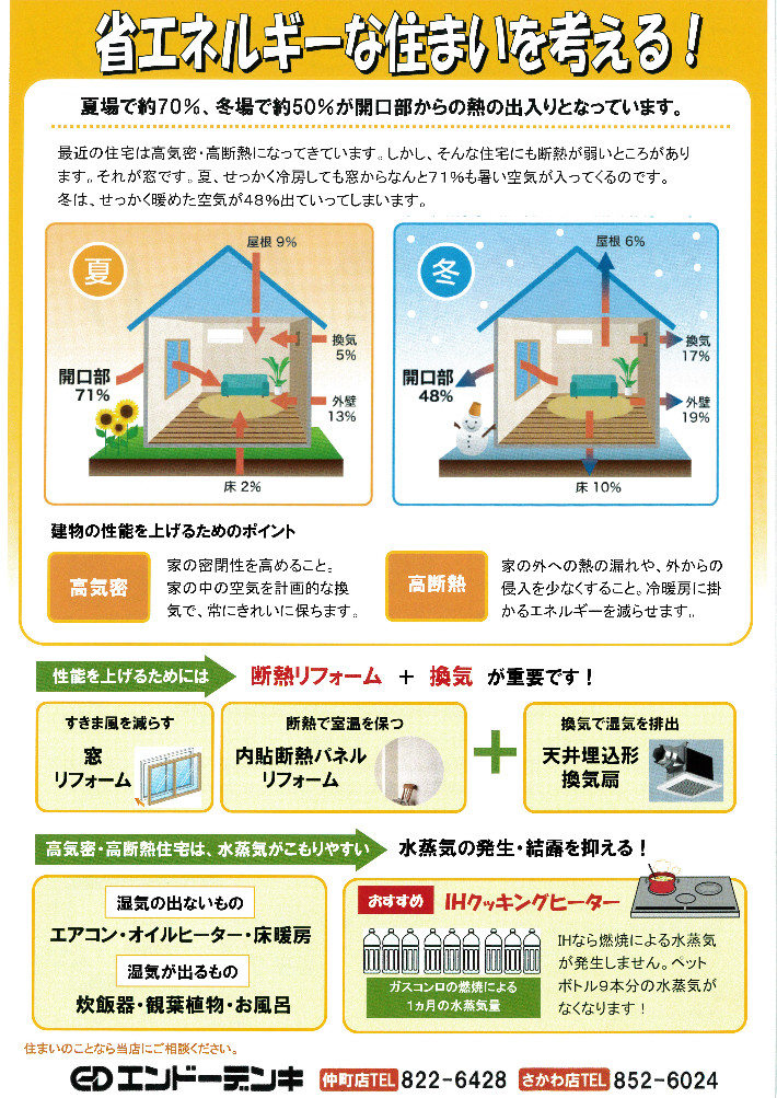 住宅は高断熱・高気密へ!